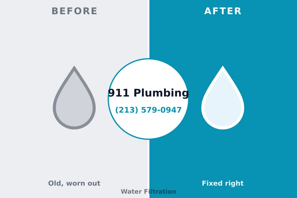 Before and after: plumbing repair Jamestown West, NY